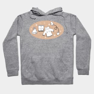 Winter weather snow lover cartoon illustration Hoodie